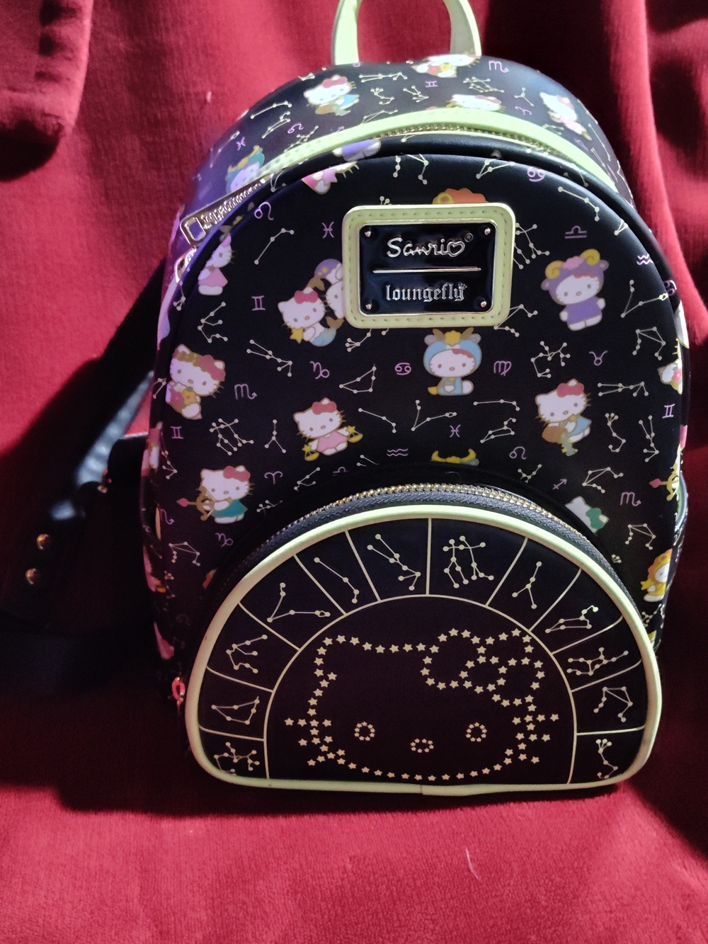 Loungefly Black Hello Kitty Zodiac Mini Backpack